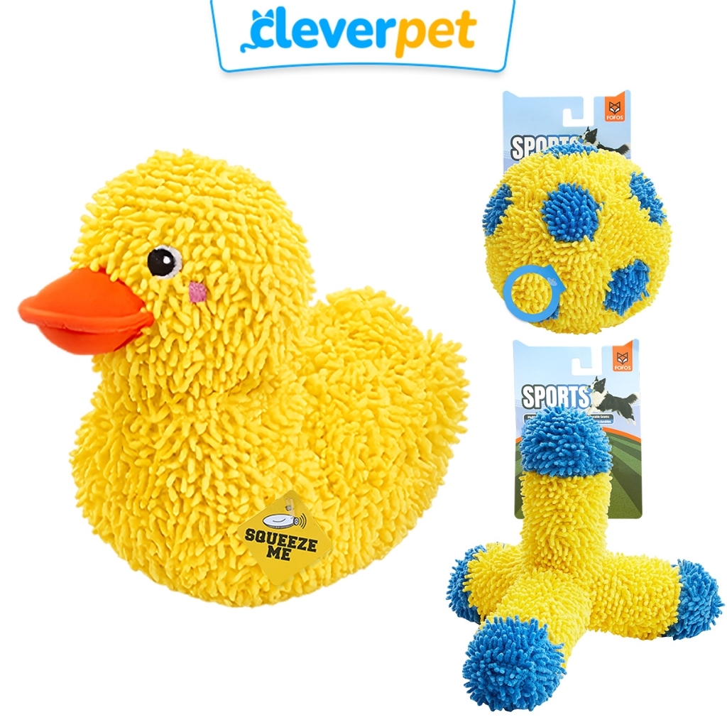 [ส่งฟรี🇹🇭] FOFOS ของเล่นสุนัข XXL ตุ๊กตาบีบมีเสียง ของเล่นหมาขัดฟัน ตุ๊กตาผ้า Dog Toy CleverPet