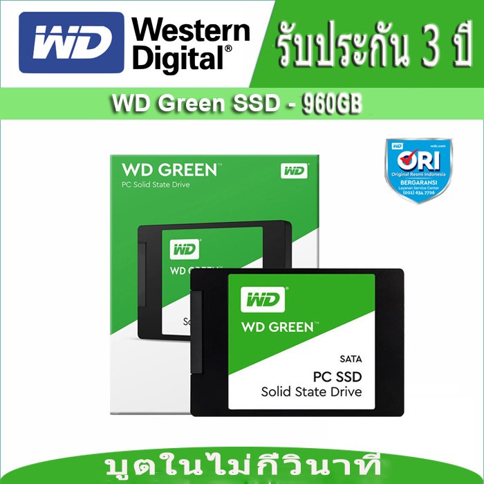 SSD WD Green 120GB 240GB 480GB 960GB SATA 3 2.5" ใหม่ล่าสุด! ของแท้ 100% ราคาพิเศษ Internal Solid St