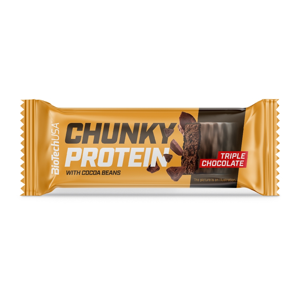 BioTechUSA Chunky Protein Bar 50g-Triple Chocolate (exp:11/26) Thanh protein bar vị Triple Chocolate (thức ăn nhẹ protein)