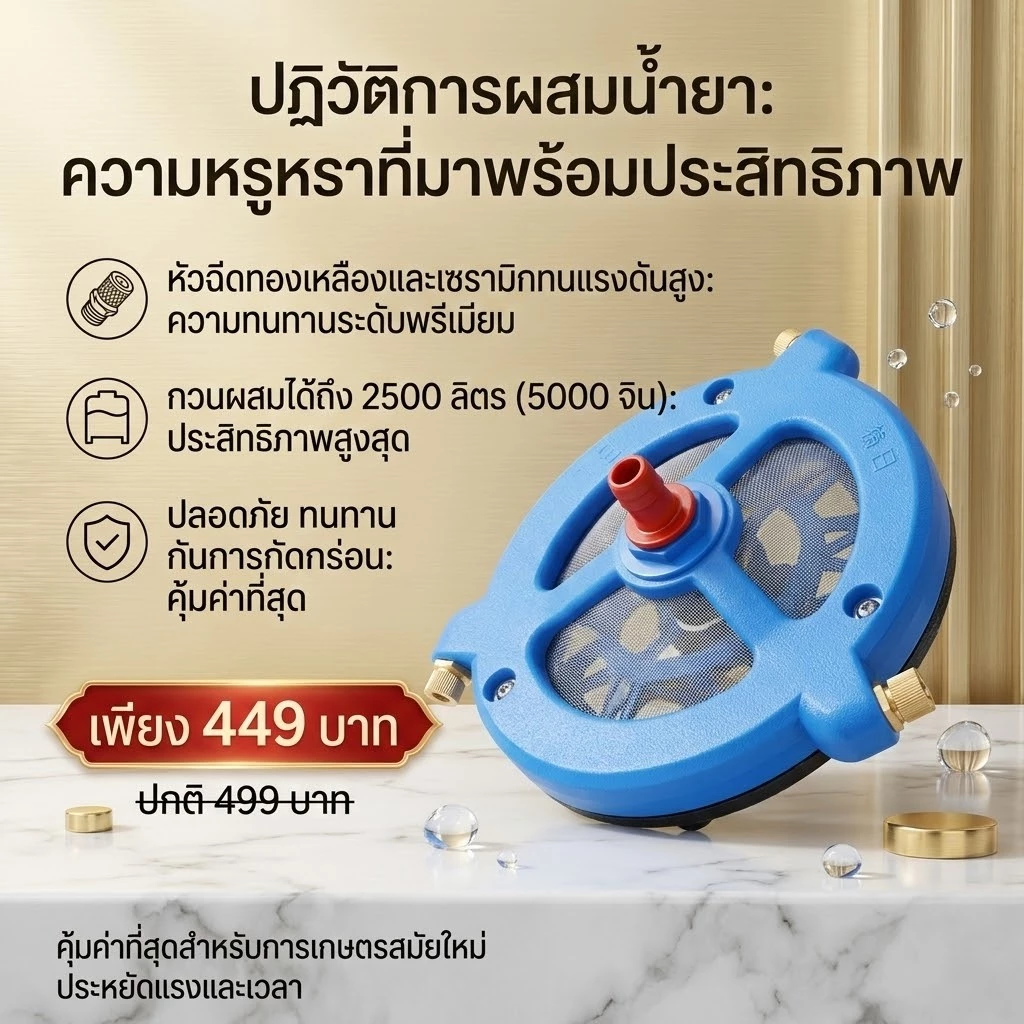 หัวปั่นผสมปุ๋ยและยา อุปกรณ์การเกษตร กะโหลกตะแกรงดูดปุ๋ย thumbnail 4