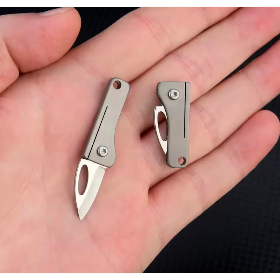 T57 EDC มีดพกพวงกุญแจทรงเหรียญโลหะผสมไทเทเนียม สำหรับเปิดพัสดุและกล่อง