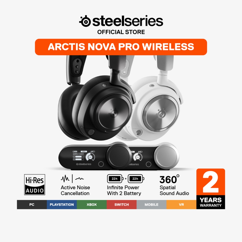 SteelSeries Arctis Nova Pro Wireless Gaming Audio with Active Noise Cancellation หูฟังไร้สาย