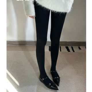 ถุงน่องสีดำบุขนบาง ถุงน่องใส่ขาเรียว เลกกิ้งกันหนาวได้15-25อ…