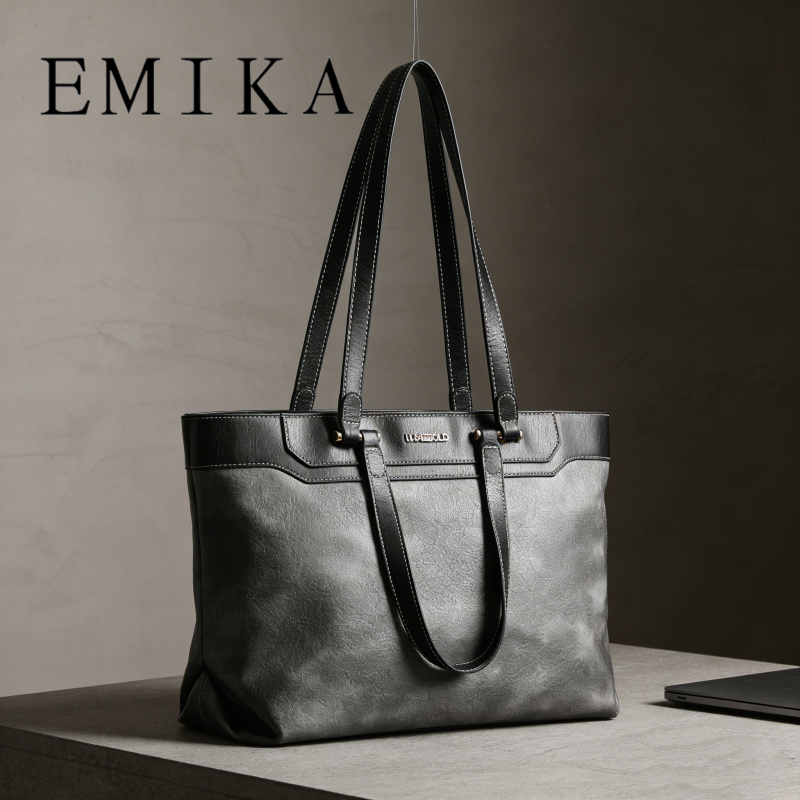 EMIKA  กระเป๋า tote ความจุมากสำหรับสุภาพสตรีปี 2026 สไตล์ใหม่ ใช้งานได้ทั้งทำงานและเดินทาง