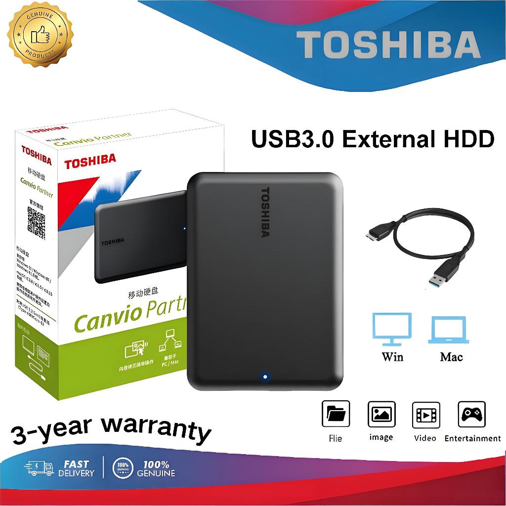 【จัดส่งตลอด 24 】1TB/2TB/4TB Canvio Partner HDD Portable hard drives 2.5'' External Hard Disk USB3.0