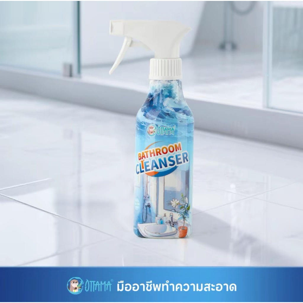 OTTAMA สเปรย์ขจัดครอบห้องน้ำมืออาชีพ 2 โหมด (สเปรย์/โฟม) ขจัดครอบหนักใน 2 นาที