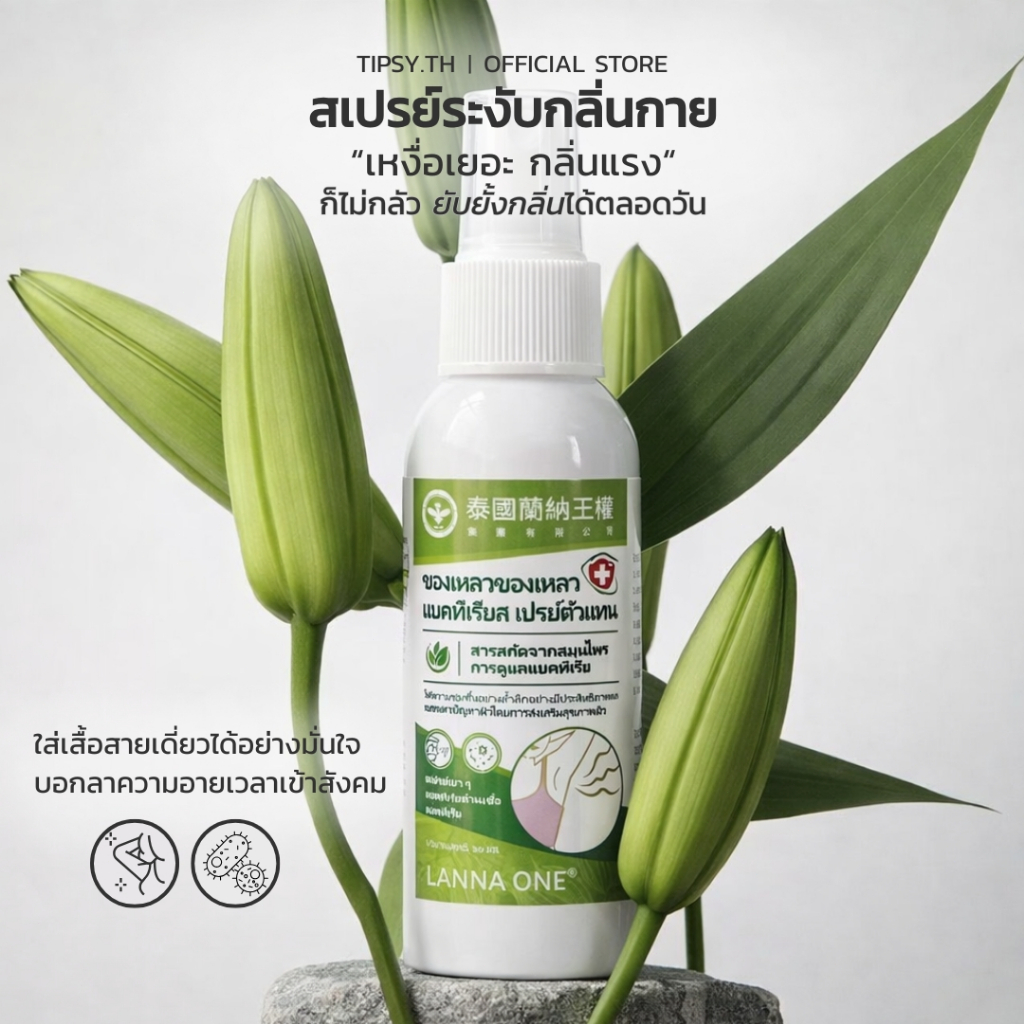 [ลดล้างสต็อก] LANNA ONE สเปรย์ระงับกลิ่นกาย ใต้วงแขน ลดกลิ่นตัว ลดเหงื่อ กลิ่นหอมสดชื่น ใต้วงแขนแห้งสบาย ดูแลผิวใต้วงแขน