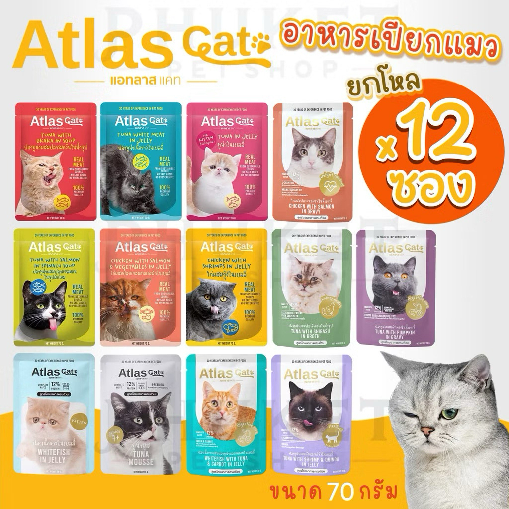 Atlas Cat อาหาร แมว อาหารเปียกแมว