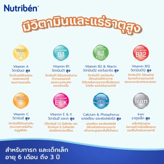 [โปร 5 แถม 1] นิวทริเบน อาหารเสริมธัญพืช สูตรธัญพืช 8 ชนิดผสมผลไม้รวมและนม สำหรับเด็ก 6 เดือนขึ้นไป ขนาด 250 กรัม x 6