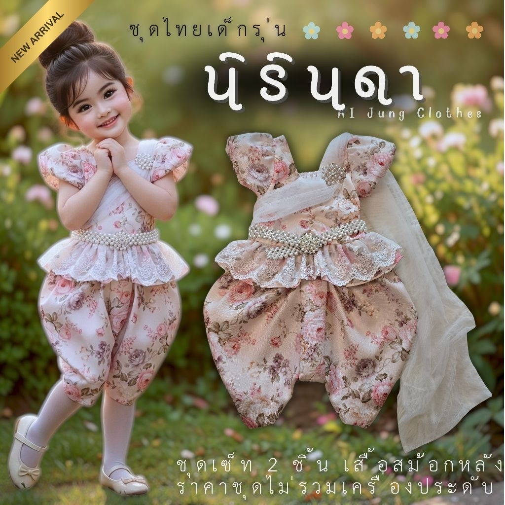 ชุดไทยเด็กรุ่น "นิรินดา" ~ AI Jung Clothes ชุดไทยเด็ก