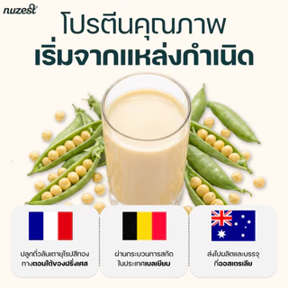 NUZEST โปรตีนพืช Plant Protein จากถั่วลันเตาสีทอง โปรตีนคุณหนูดี ชนิดชงดื่ม Set 3 กระปุก (เลือกรส)