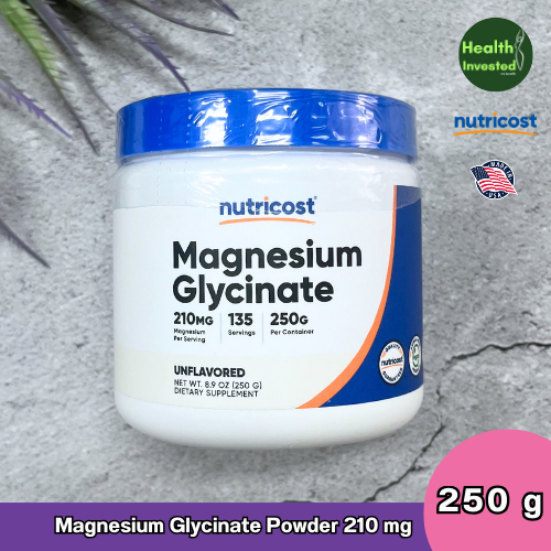 <Nutricost> Magnesium Glycinate Powder 210 mg 250 g แมกนีเซียม ไกลซิเนต