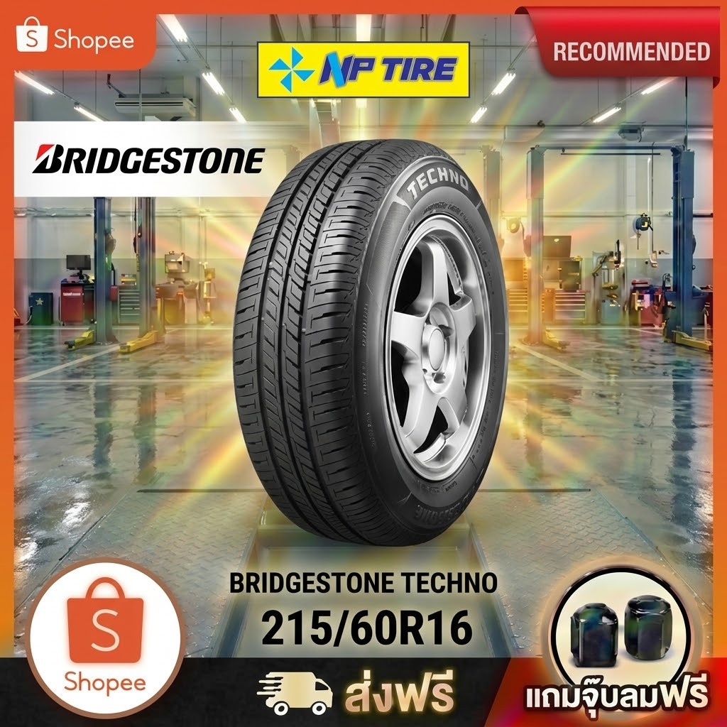 ยาง 215/60R16 BRIDGESTONE TECHNO  ราคาต่อเส้น  ปี 2026