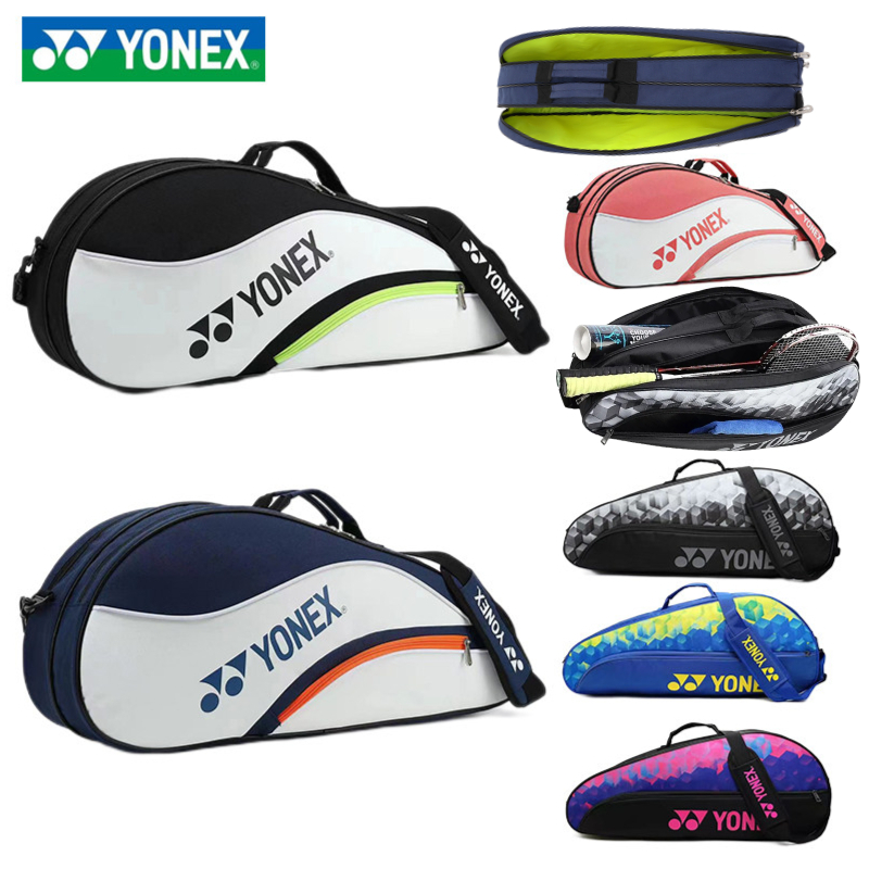 กระเป๋าแบดมินตัน YONEX ความจุสูงสามารถเก็บกระเป๋าเป้สะพายหลังไม้เทนนิส 3/6 ชิ้น