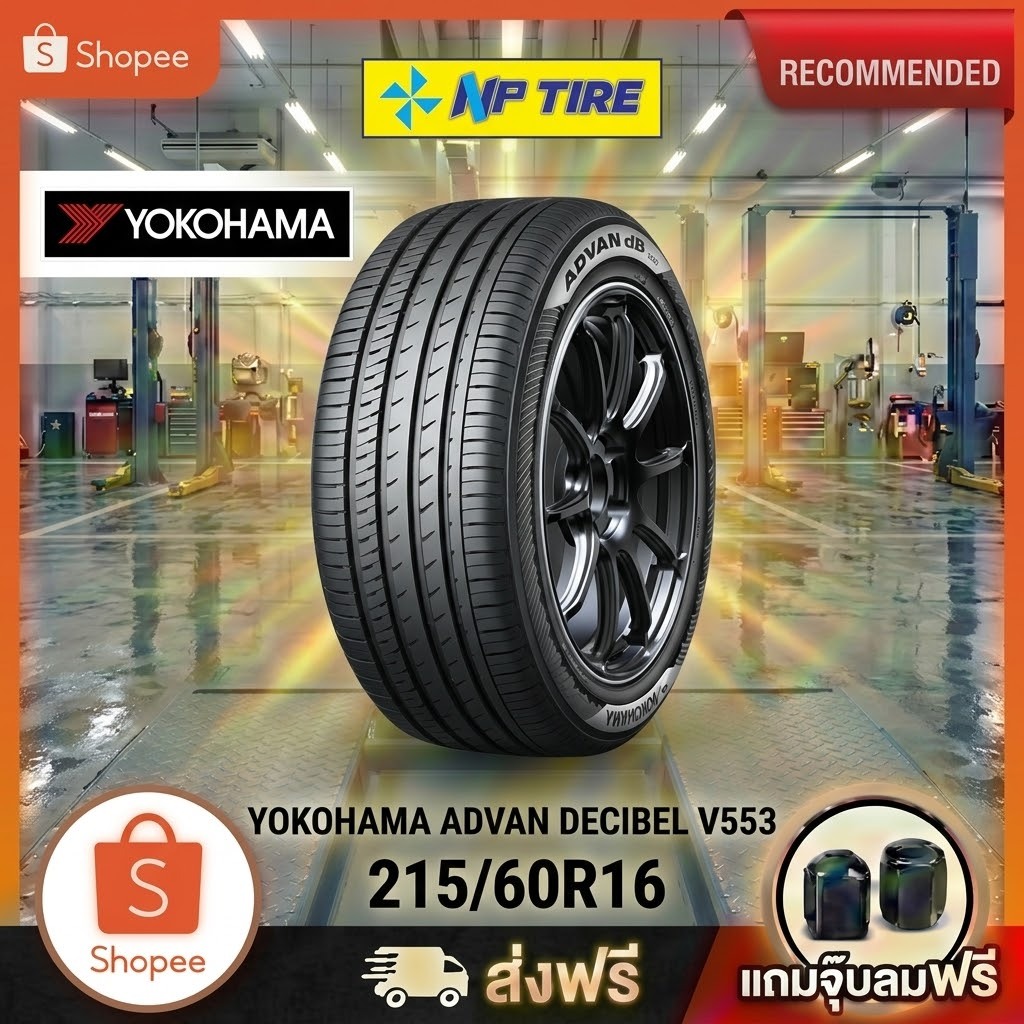 ยาง 215/60R16 YOKOHAMA ADVAN DECIBEL V553  ราคาต่อเส้น  ปี 2026
