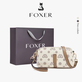 FOXER กระเป๋าสะพายข้างทรงคลาสสิกสำหรับผู้หญิง กระเป๋าสะพายไห…
