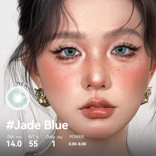 COCOMUSE 【0°~800°】คอนแทคเลนส์รายวัน Jade Brown/Black/Blue-14MM ลูกครึ่งธรรมชาติ ไม่มีขอบนอก ใส่ปาร์ตี้เดท 10 แผ่น