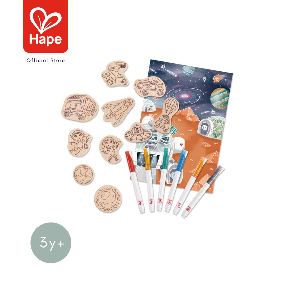 Hape - Mars Life DIY Magnets مجموعة تلوين مغناطيسات بعالم المريخ 3Y+ صورة 7