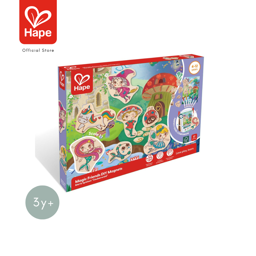 Hape - Magic Friends DIY Magnets        ชุดศิลปะระบายสีแม่เหล็ก ธีมโลกเวทมนต์        3Y+ รูปที่ 8