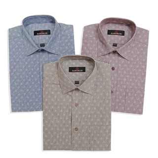 Alain Delon Shirt เสื้อเชิ้ตแขนสั้น ทรง BASIC ชายเสื้อตรง มี…