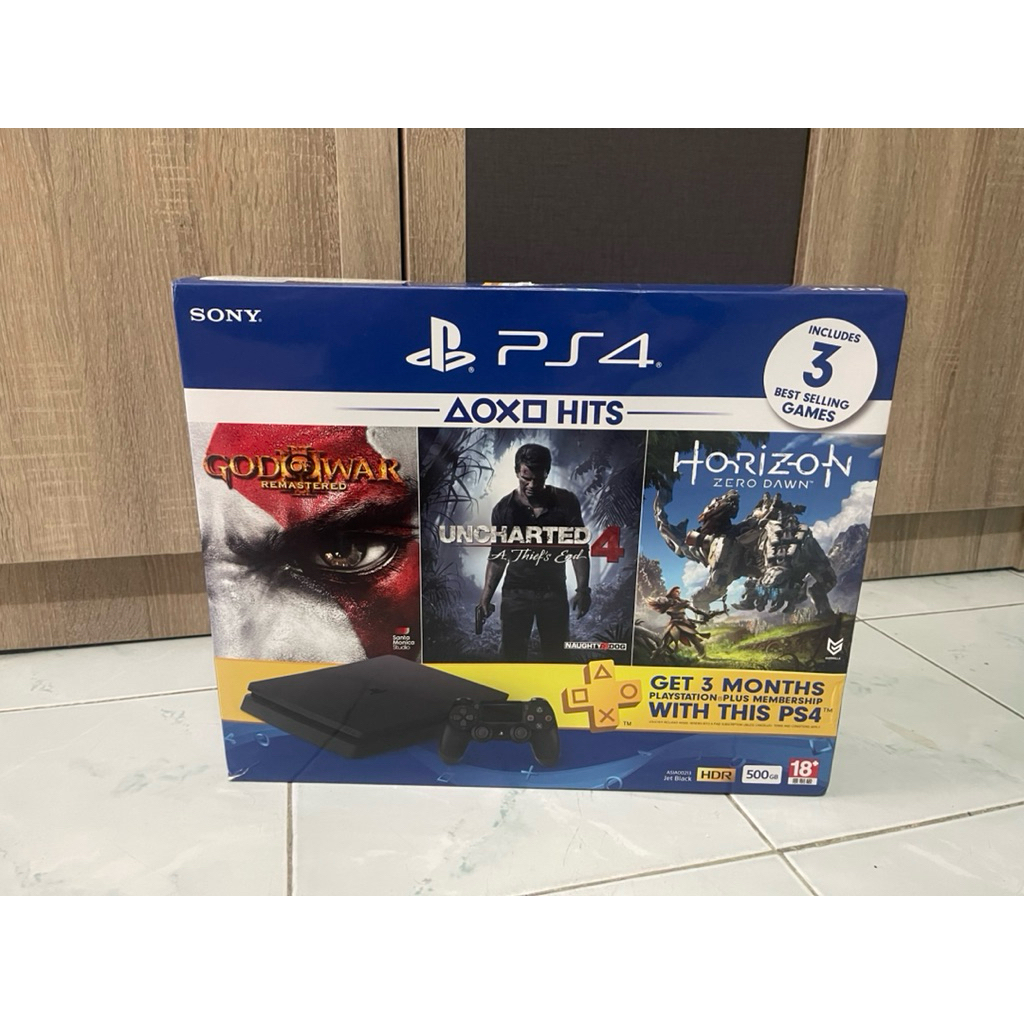 เครื่อง ps4 มือ 2 มี 1 จอย 4 เกมส์ 500gb