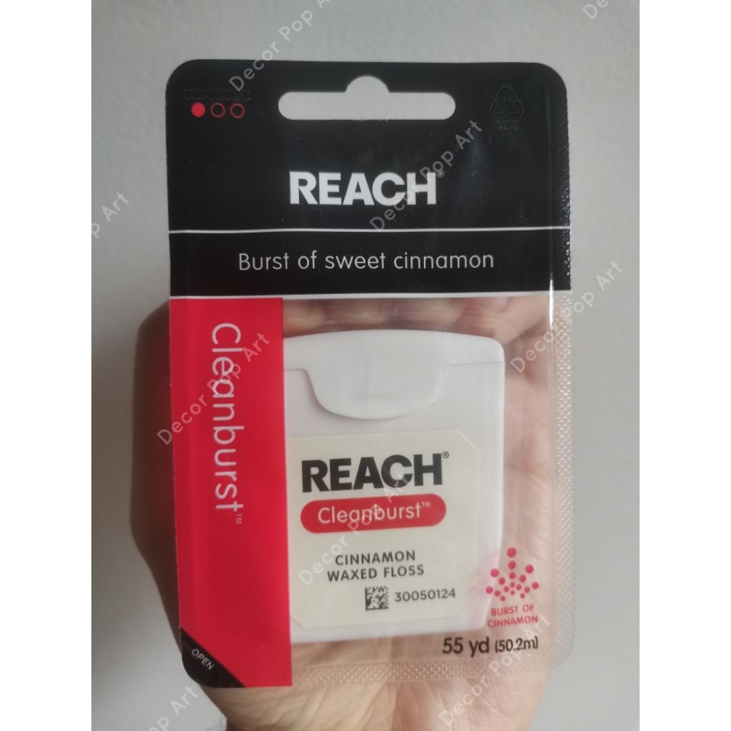 Reach ไหมขัดฟัน REACH USA ของแท้จากอเมริกา Reach Cleanburst Cinnamon Dental Floss ไหมขัดฟัน Reach Mint Waxed Floss 55 yd
