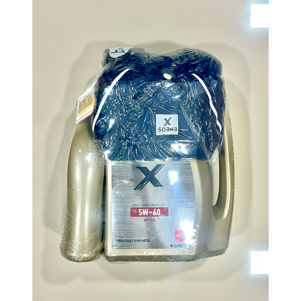 ENEOS X 5W-40 API SQ PREMIUM FULLY SYNTHETIC น้ำมันเครื่องสังเคราะห์แท้ 1L 4 ลิตร และ 5 ลิตร+เสื้อ