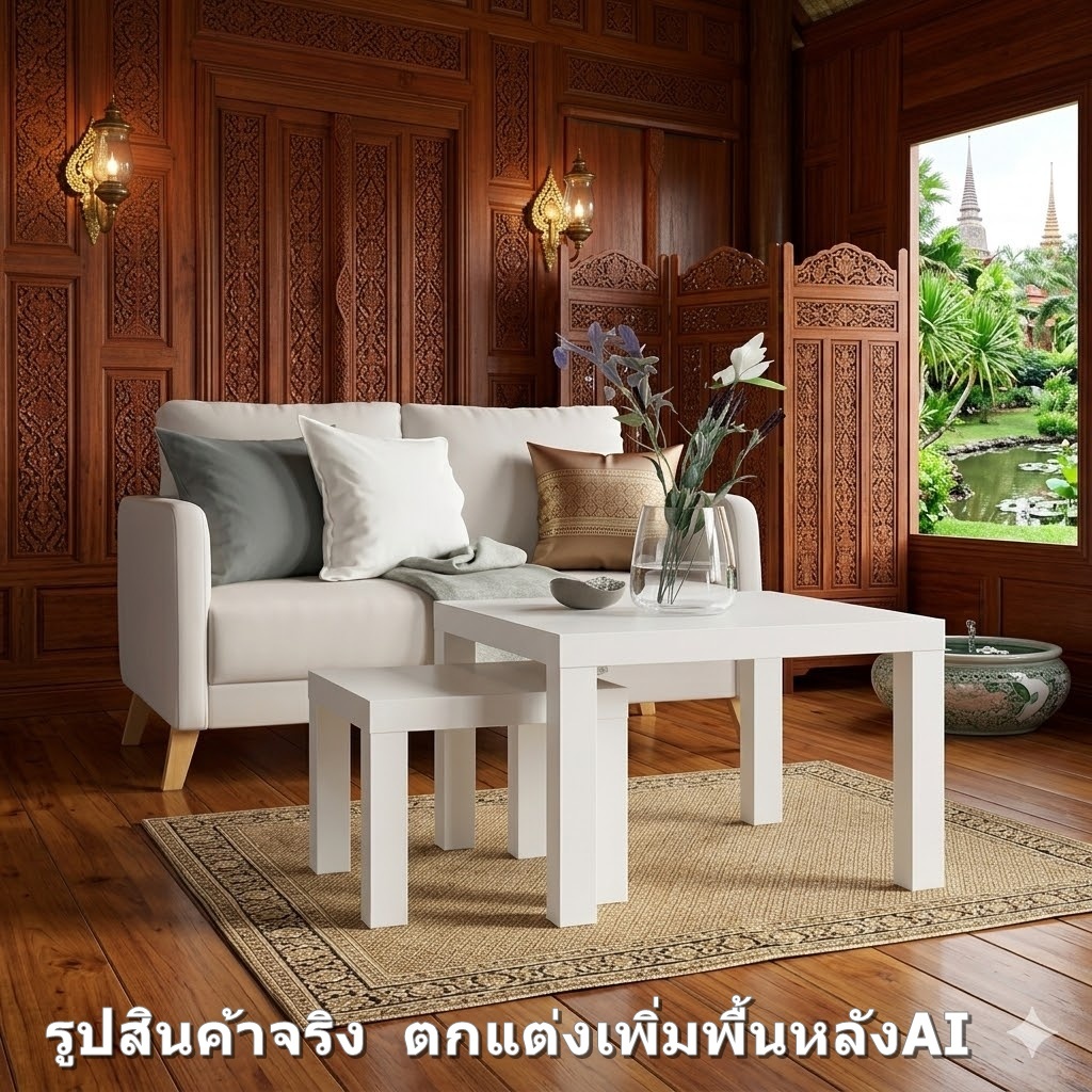 IKEA LACK  โต๊ะข้าง  35x35 ซม. 55x55 ซม.ซ้อนทับกันได้