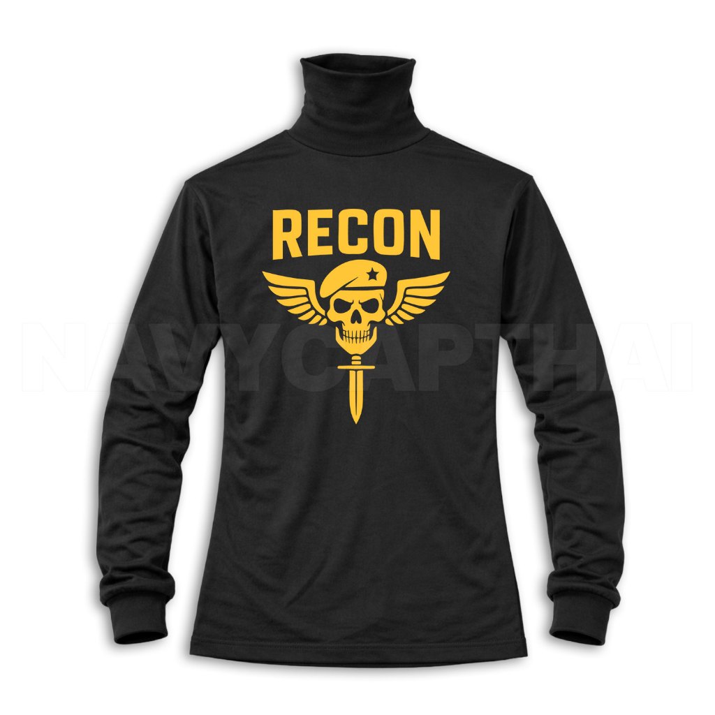 เสื้อยืดแขนยาวคอพัน RECON หน่วยลาดตระเวน ผ้าไมโคร