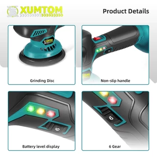 Makita 6 นิ้ว เครื่องขัดสีรถ 999V เครื่องขัดสีรถยนต์ ขัดเงารถยนต์ ปรับได้ 8ระดับ ขัดสี แผ่นขัด 4 แบบฟรี