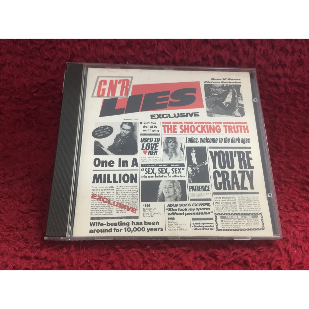 CD Guns N' Roses – G N' R Lies สภาพตามปก CA69-57