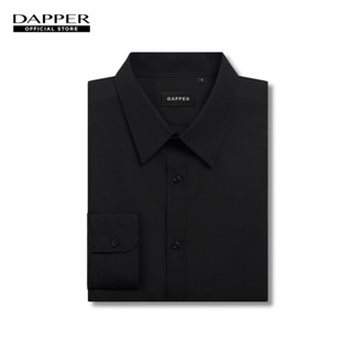 DAPPER เสื้อเชิ้ตแขนยาว Oxford ทรง Regular-Fit สีดำ (BSL/BK/…