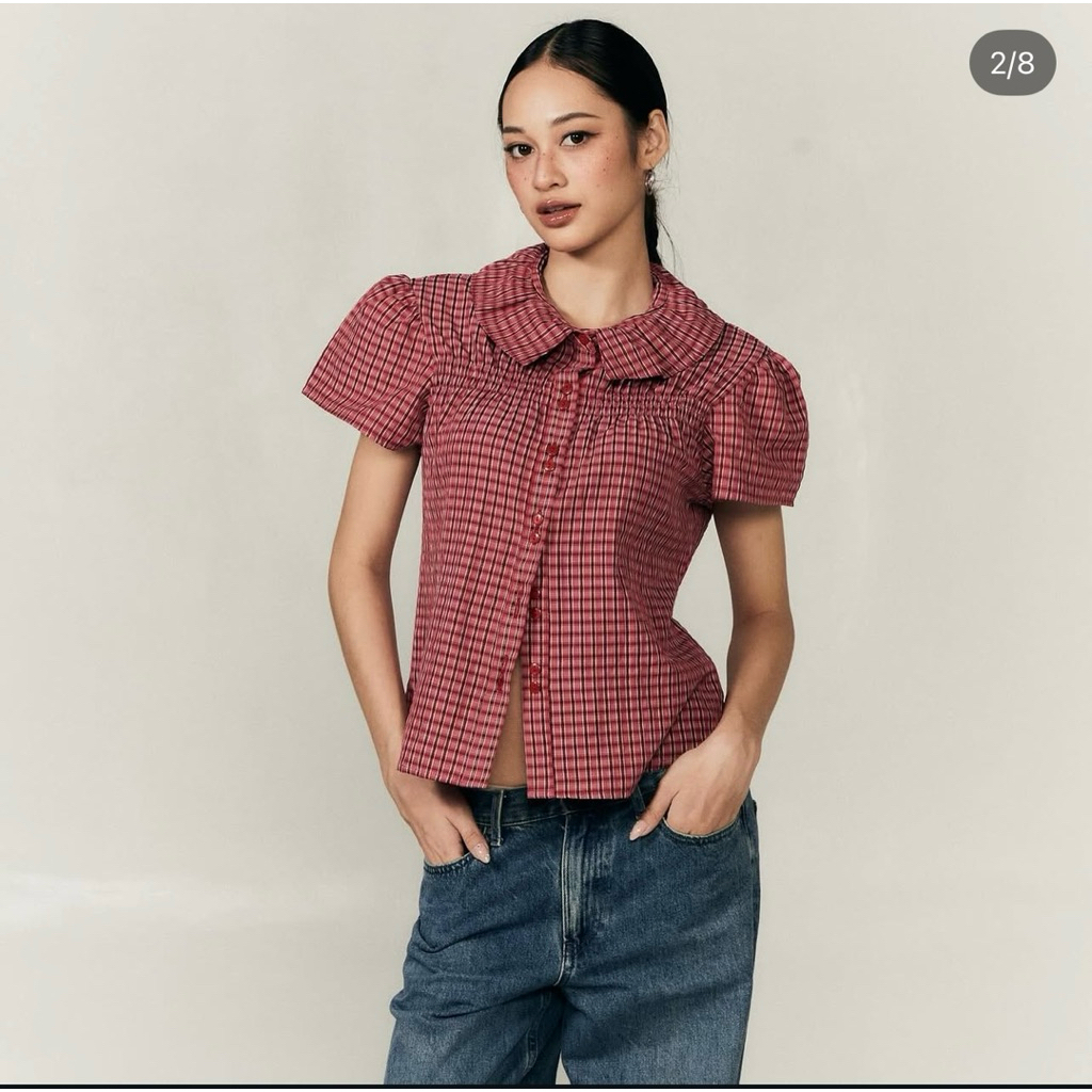 ส่งต่อเสื้อ mon2sun CREAMY CHECK TOP ✌🏻