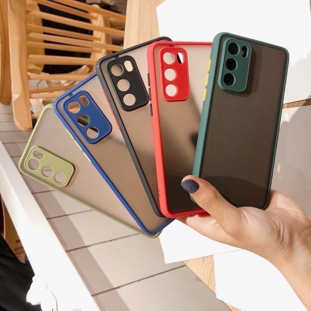 เคสหลังด้านกล้องขอบสี มี5สี Vivo Y33T Y20 Y11 Y15 Y17 Y12 Y95 Y93 Y91C Y1S Y91 V19 V17 V15เคสขอบสีกันกล้อง เคสกันกระแทก
