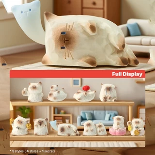 （Whole Set）M&G LIFE x Thingswoo Cat Party Emotional 1 Set Blind Box ของตกแต่งโต๊ะรูปกล่องสุ่มแสดงอารมณ์จาก Cat Party