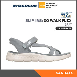 SKECHERS Women's GO WALK Flex Sandal - Illuminate (GRAY) รอง…