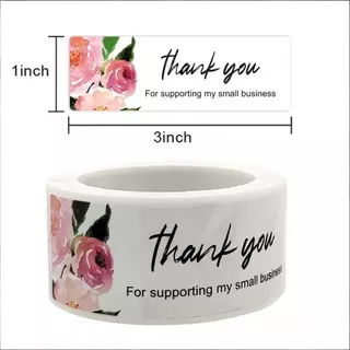 BLIVO สติ๊กเกอร์ ขอบคุณ สติ๊กเกอร์สี่เหลี่ยมผืนผ้า sticker thankyou handmade