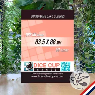 [OPP] Sleeves ซองใส ซองใส่การ์ด 50m ซองแก้ว ราคาคุ้ม รุ่นแพ็คละ50ซอง ซอง Dice Cup (รุ่นใหม่) [Accessories for Boardgame]