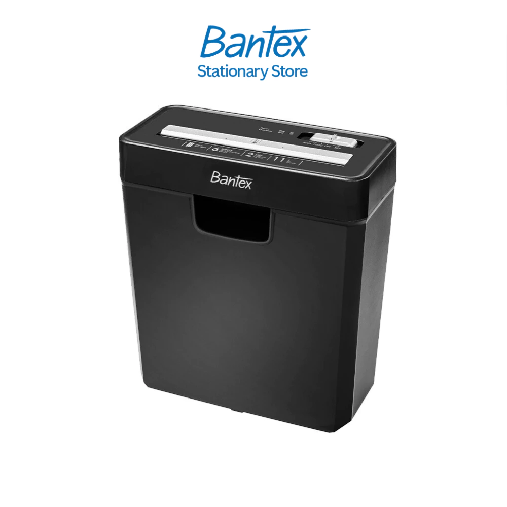 [แถมฟรี] Bantex เครื่องทำลายเอกสาร Auto 11ลิตร พร้อมกัน 6แผ่น เส้นยาว 7มม ย่อยCD/บัตร Paper Shredder