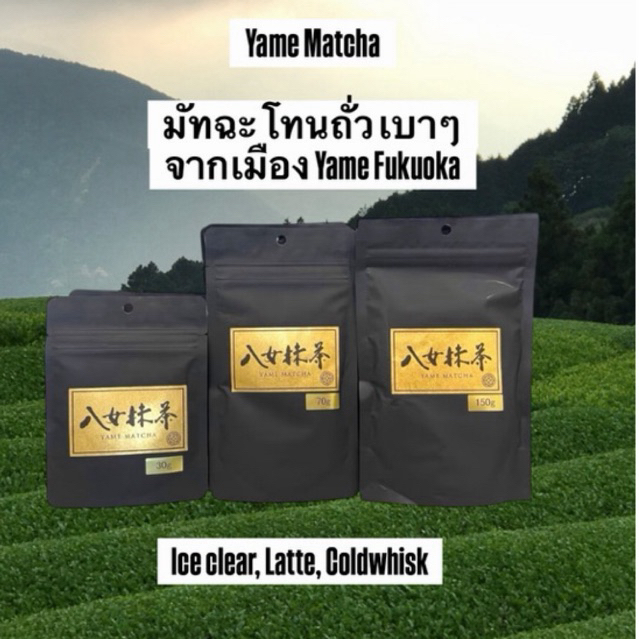 พร้อมส่งกระแสแรงโทนถั่วYame Matcha จากไร่ในฟุกุโอกะ ไม่ขม ไม่ฝาด อร่อย โทนถั่วแบบนุ่มนวล