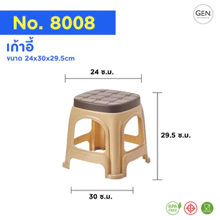 เก้าอี้พลาสติกลายหนังNo.8008-เกรดเอ(มี4แบบ)