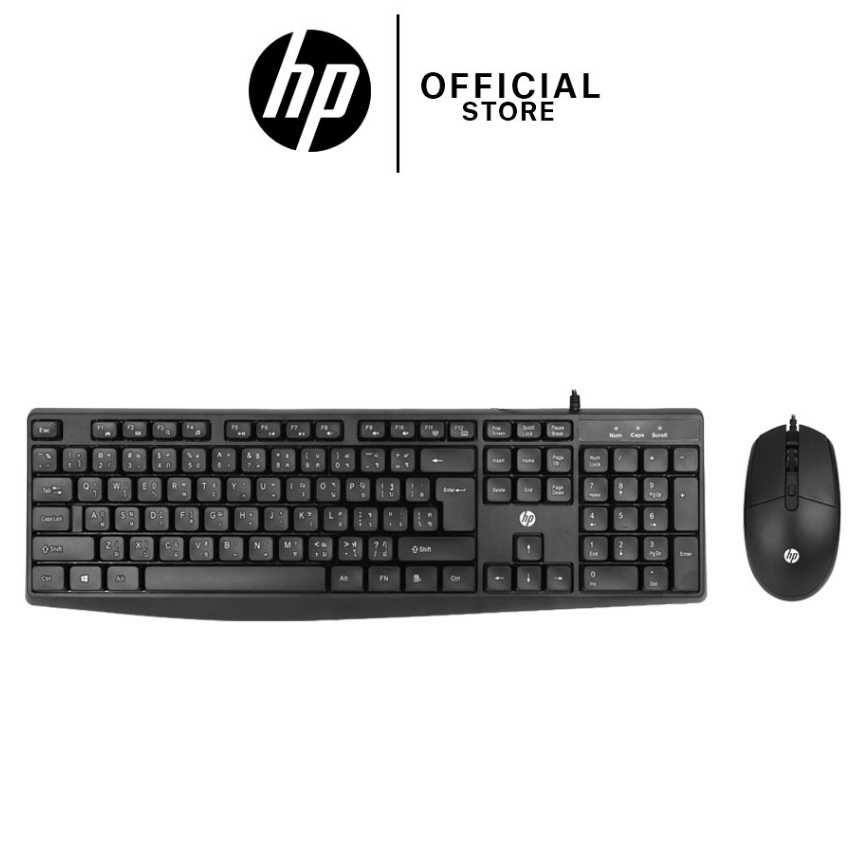 HP KEYBOARD & MOUSE คีย์บอร์ดและเมาส์ COMBO SET รุ่น KM10L BLACK