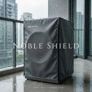 ผ้าคลุมเครื่องซักผ้า NobleShield ฝาหน้า คลุม4ด้าน ด้านหลังผูก ระบุสั่งตัดได้ ผ้าเนื้อหนาเกรดดี