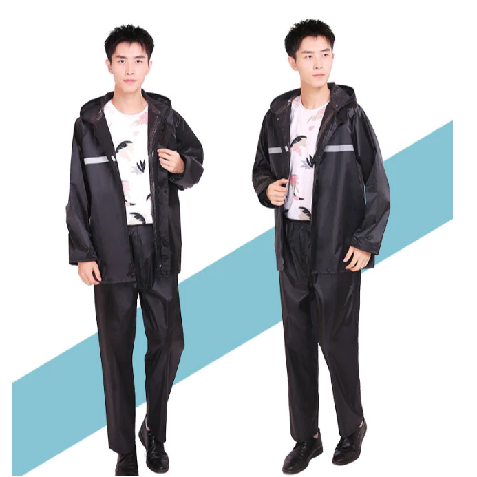 ชุดเสื้อกันฝนพร้อมกางเกง สำหรับปั่นจักรยานและทำงานกลางแจ้ง thumbnail 3