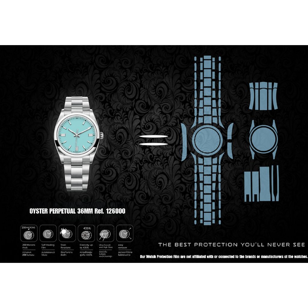 ฟิล์มป้องกันรอยนาฬิกา Watch Protection Film for สำหรับ Rolex Oyster Perpetual 36MM Ref. 126000
