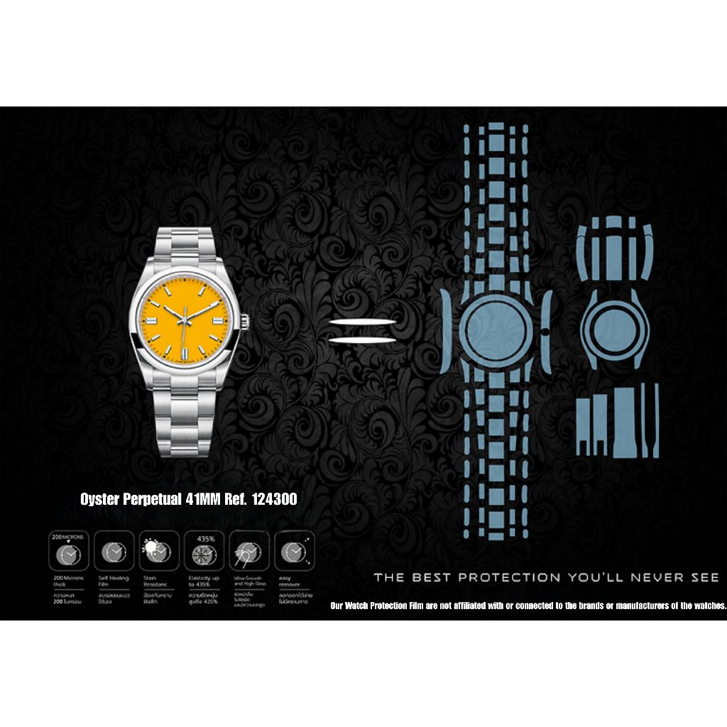 OP41mm 124300 ฟิล์มป้องกันรอยนาฬิกา Watch Protection Film for สำหรับ Rolex Oyster Perpetual 41MM Ref