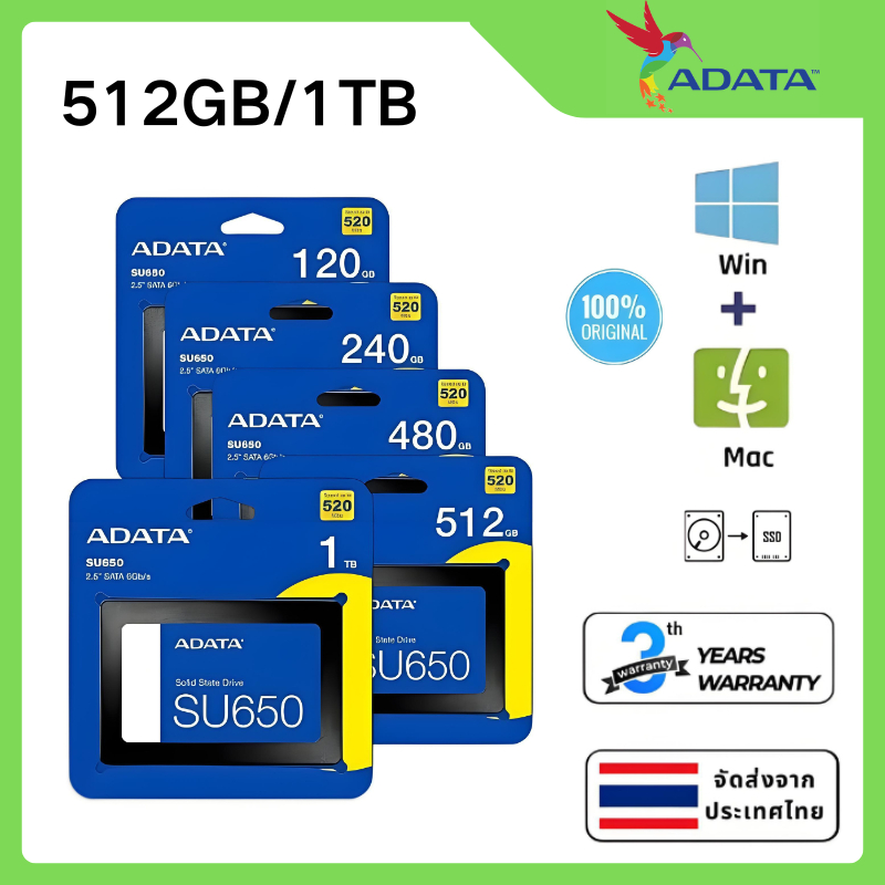 1TB 512GB SU650 SSD 2.5''Solid state drives 6.0Gb/s Internal hard drive SATA3
