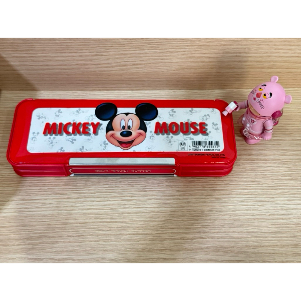 Disney Mickey Mouse Deluxe Pencil Case MITSUBSHI PENCIL Made in Japan