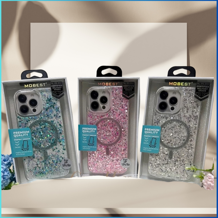 Mobest case Glitter Mag สำหรับ 16/16pro/16 pro max (พร้อมส่งในไทย)