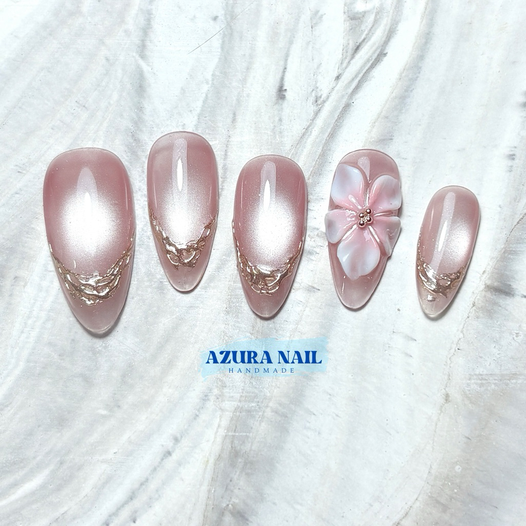 AZ030 (ร้านไทย) เล็บปลอมเจลแท้100% งานHandmade
